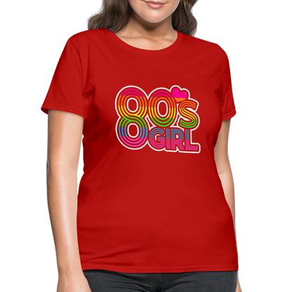 Back to the 80's - 80's Girl - T-shirt - red