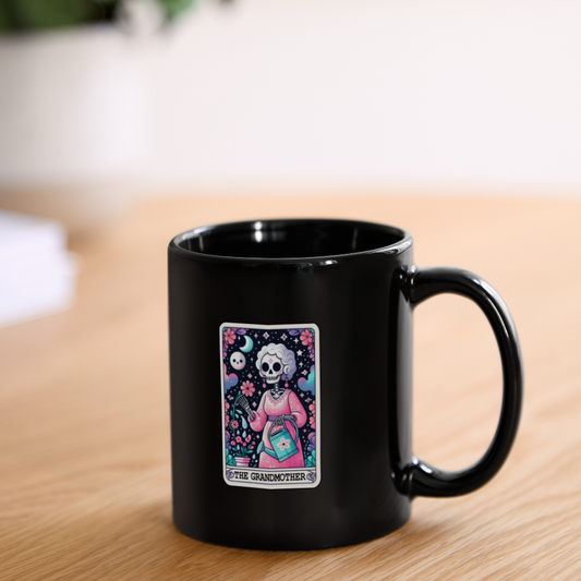 Tarot Treasures -  The Grandmother Coffee Mug - black