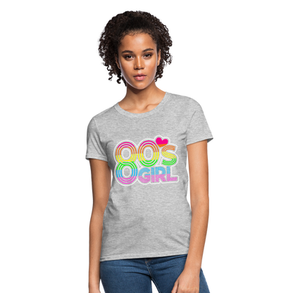 Back to the 80's - 80's Girl - T-shirt - heather gray