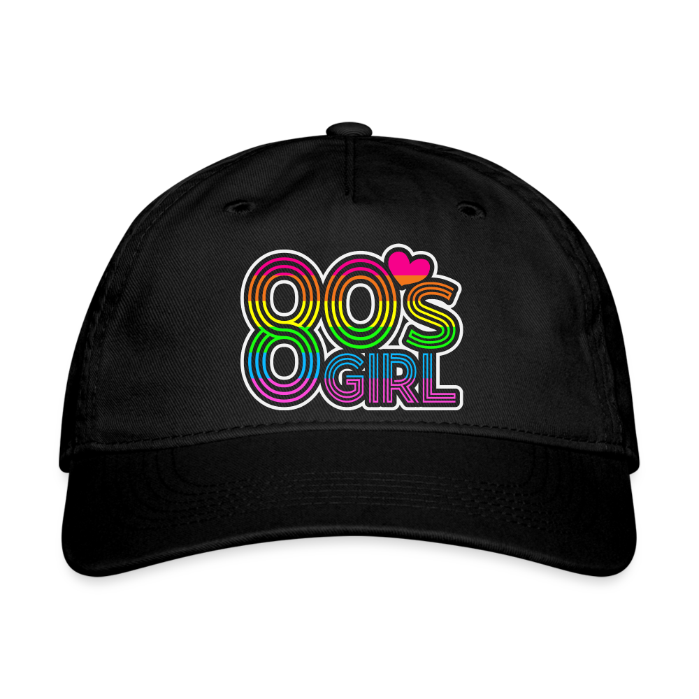 Back to the 80's - 80's Girl Baseball Cap - black