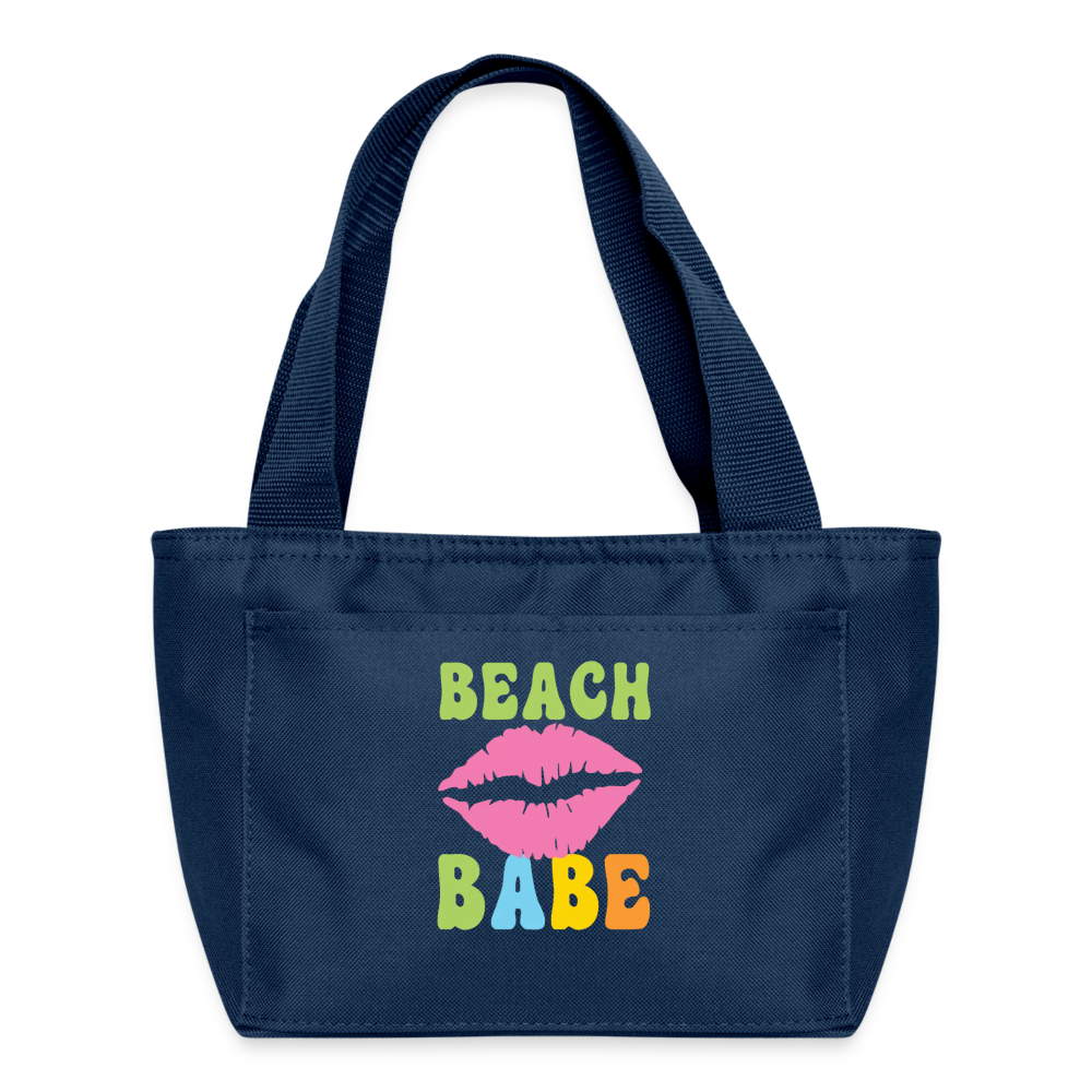 Summer Vibes - Beach Babe Insulated Lunch Bag - navy