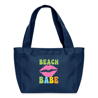 Summer Vibes - Beach Babe Insulated Lunch Bag - navy