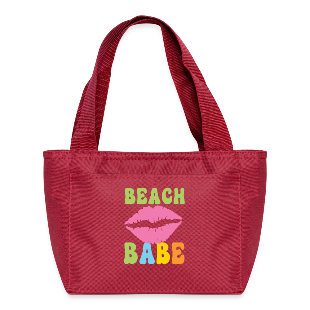 Summer Vibes - Beach Babe Insulated Lunch Bag - red