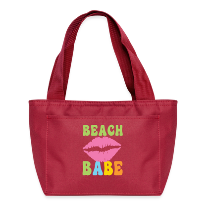 Summer Vibes - Beach Babe Insulated Lunch Bag - red