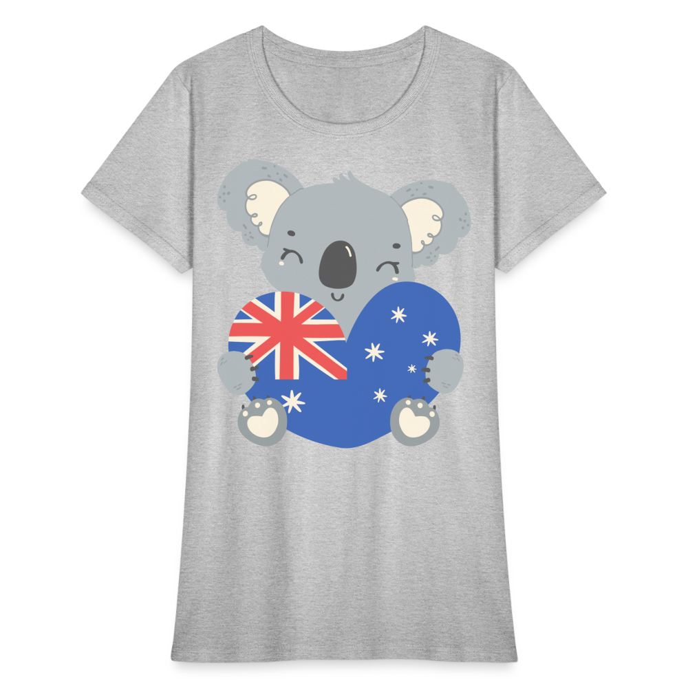 Australia Day - Koala Love Heart - heather gray