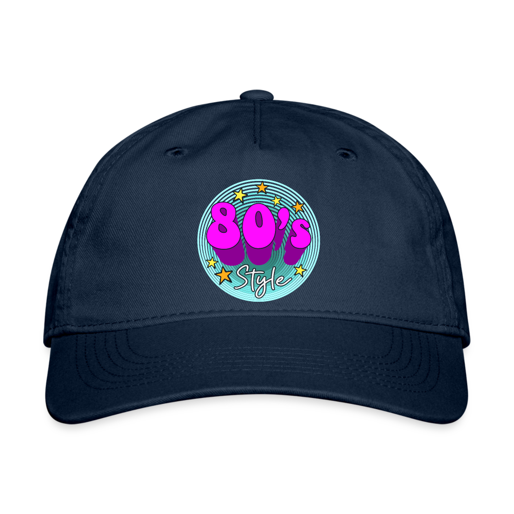 Back to the 80's - 80's Style - Organic Baseball Cap - navy