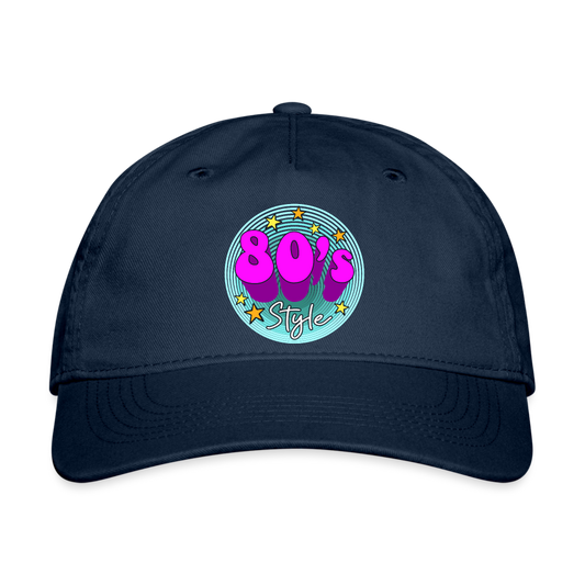 Back to the 80's - 80's Style - Organic Baseball Cap - navy