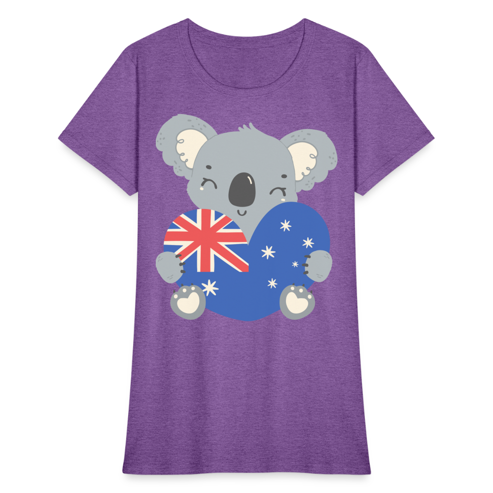 Australia Day - Koala Love Heart - purple heather