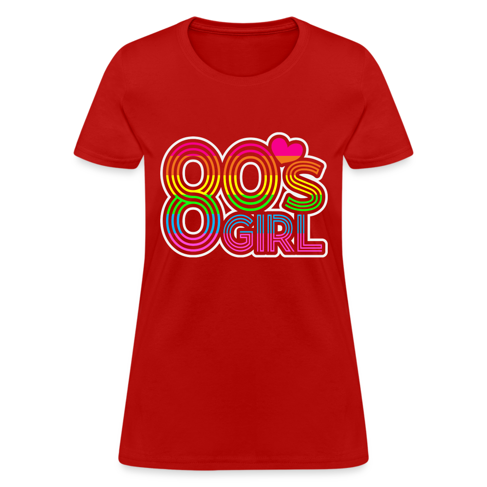 Back to the 80's - 80's Girl - T-shirt - red