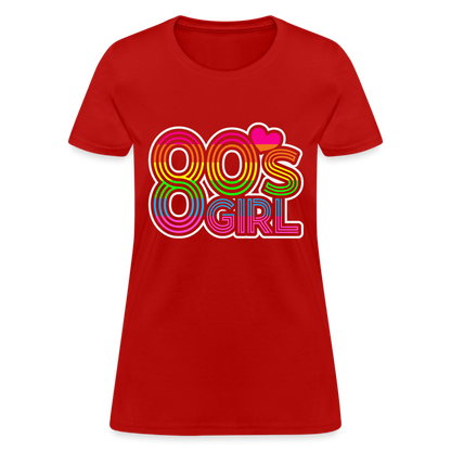 Back to the 80's - 80's Girl - T-shirt - red