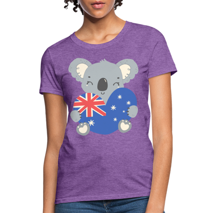 Australia Day - Koala Love Heart - purple heather