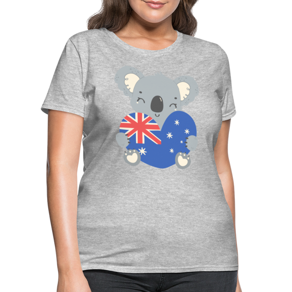 Australia Day - Koala Love Heart - heather gray