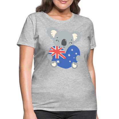 Australia Day - Koala Love Heart - heather gray