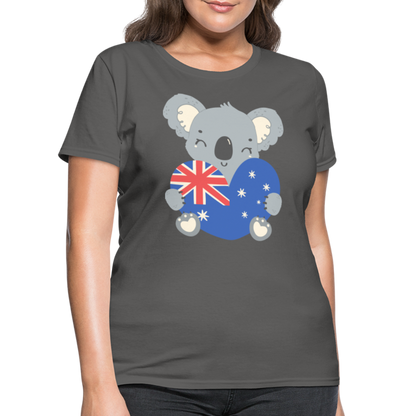 Australia Day - Koala Love Heart - charcoal