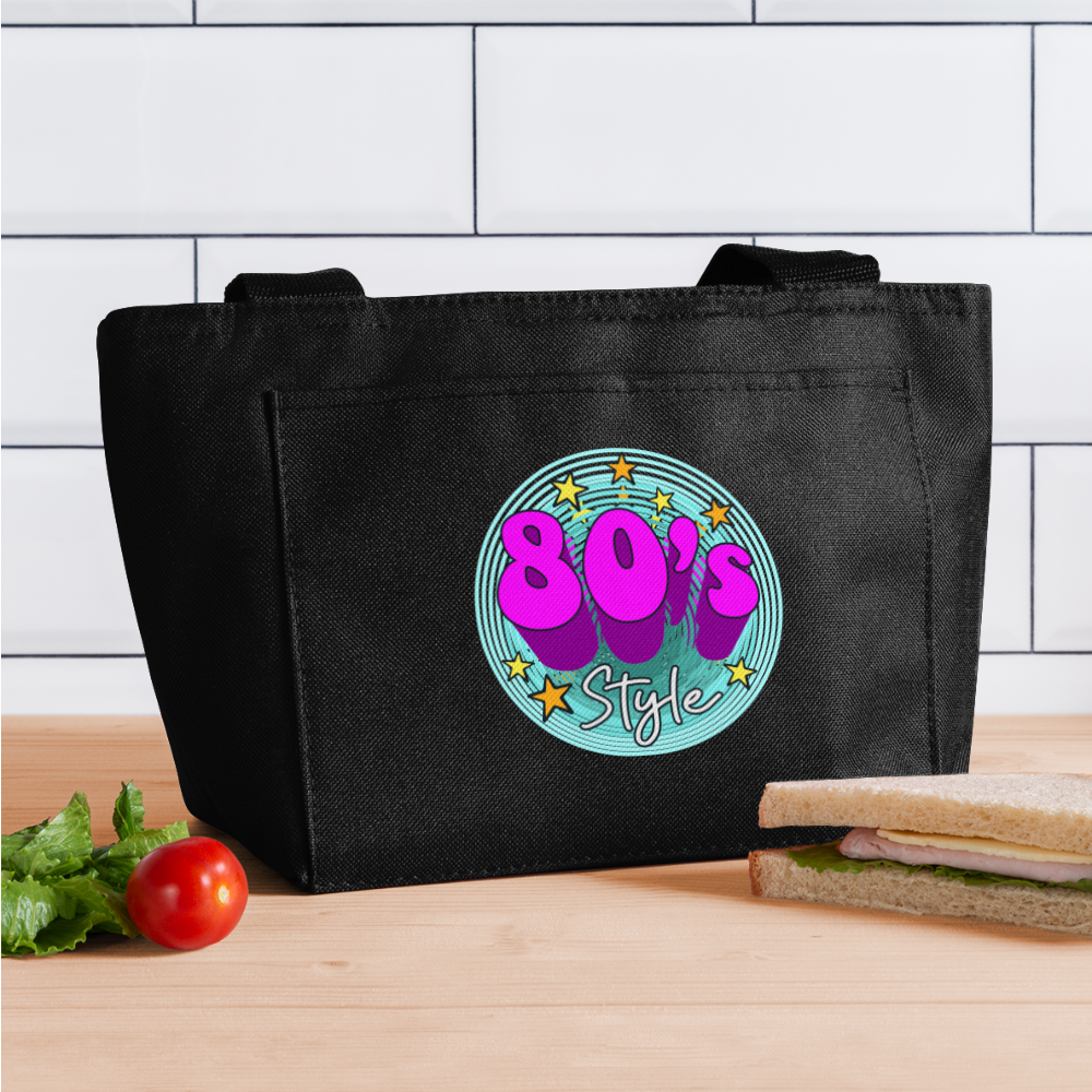 Back to the 80's - 80's Style - Insulate Lunch Bag - black