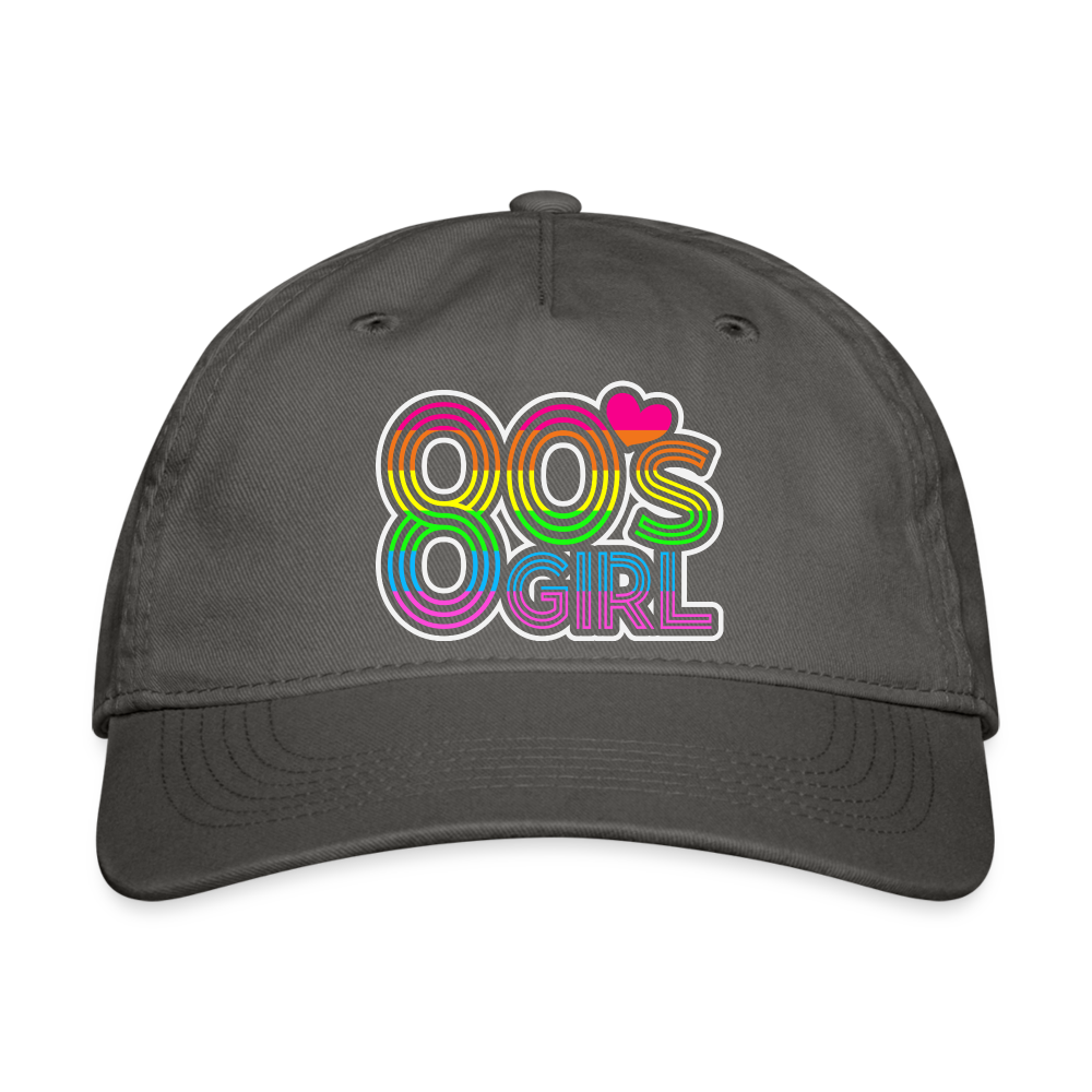 Back to the 80's - 80's Girl Baseball Cap - charcoal