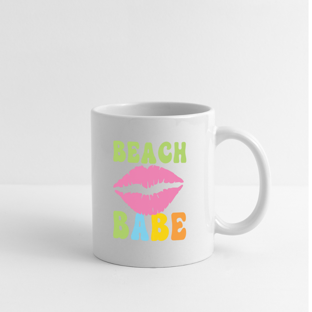 Summer Vibes - Beach Babe Coffee Mug White - white