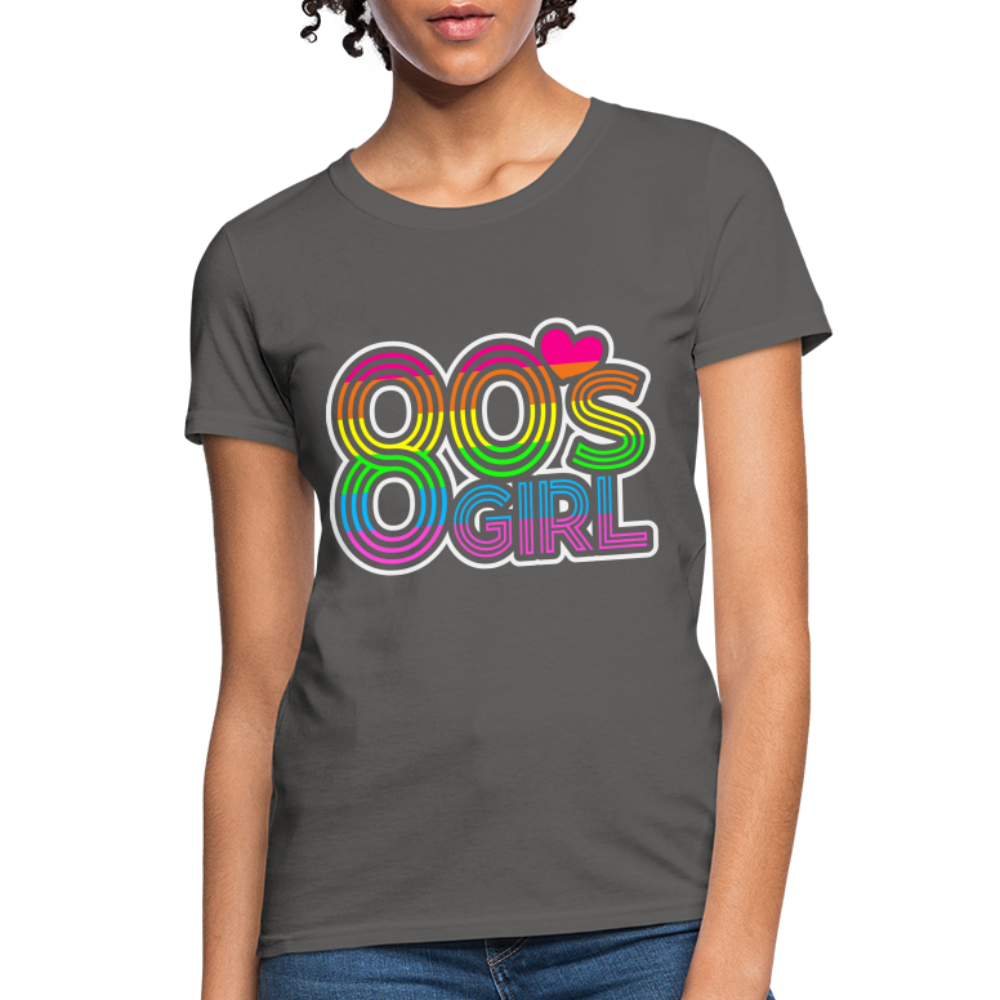 Back to the 80's - 80's Girl - T-shirt - charcoal