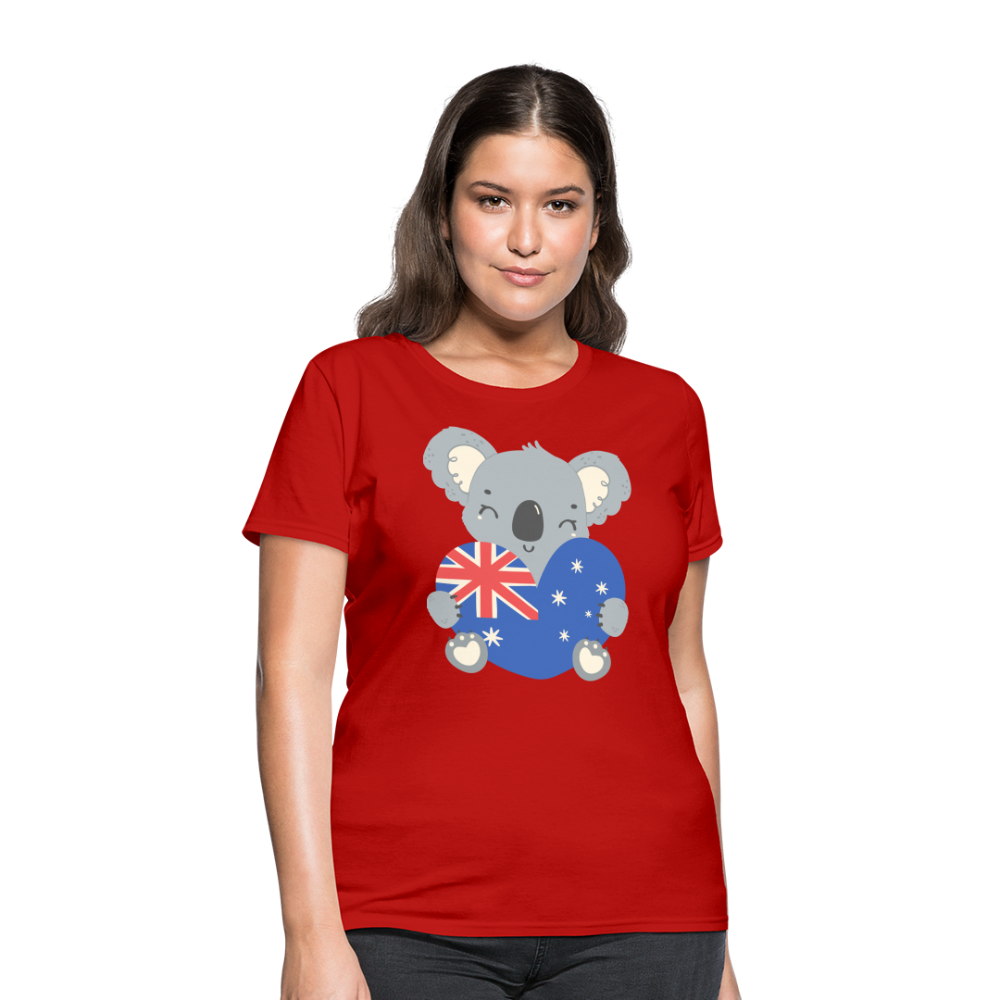 Australia Day - Koala Love Heart - red