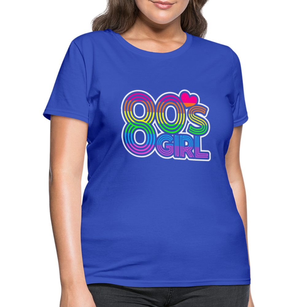 Back to the 80's - 80's Girl - T-shirt - royal blue