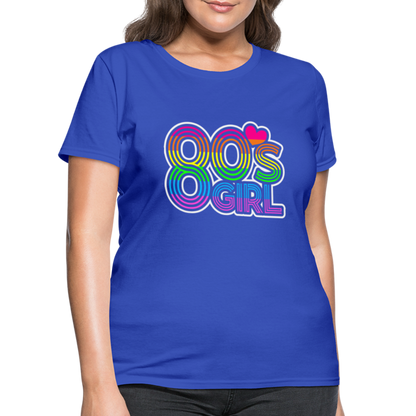 Back to the 80's - 80's Girl - T-shirt - royal blue