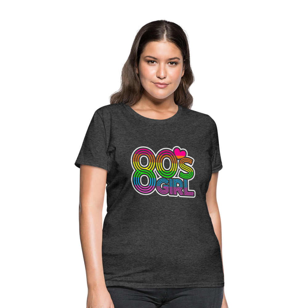 Back to the 80's - 80's Girl - T-shirt - heather black