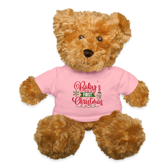 Toy Collective - Teddy Bear Hug - Baby's First Christmas - petal pink