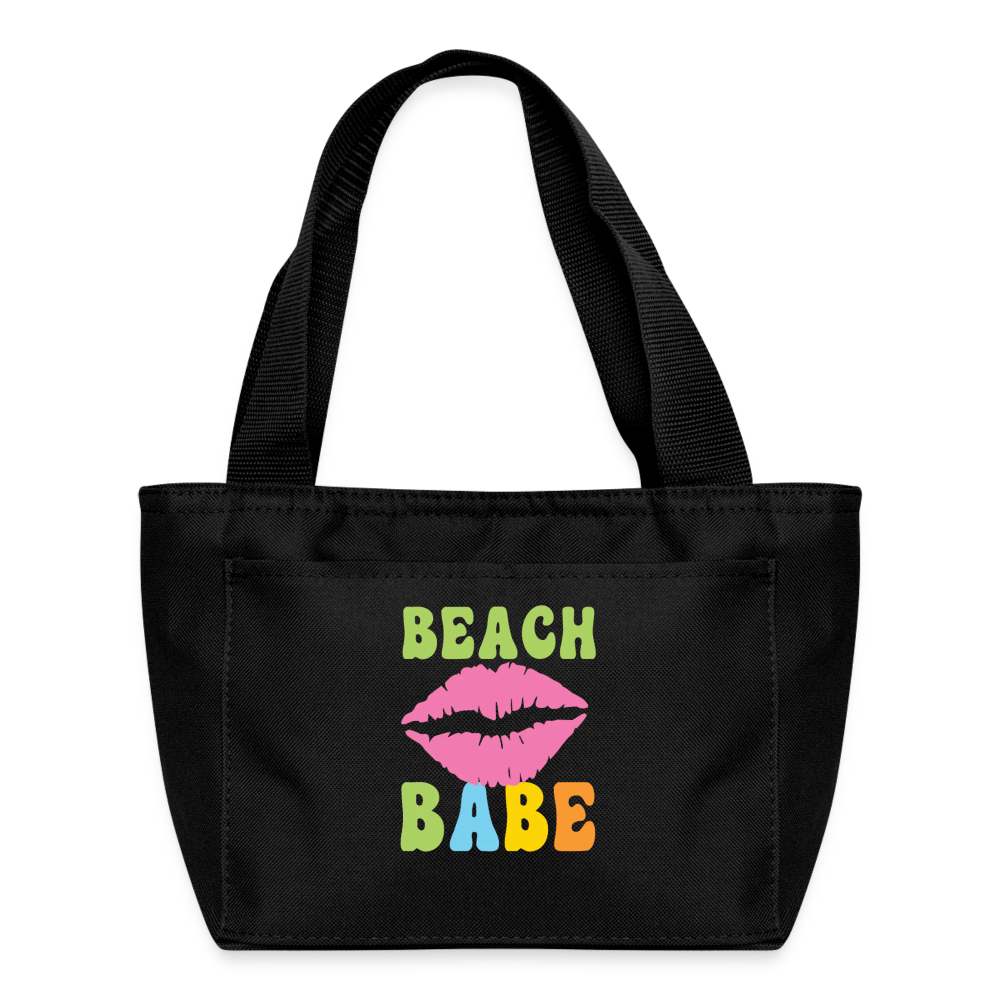 Summer Vibes - Beach Babe Insulated Lunch Bag - black