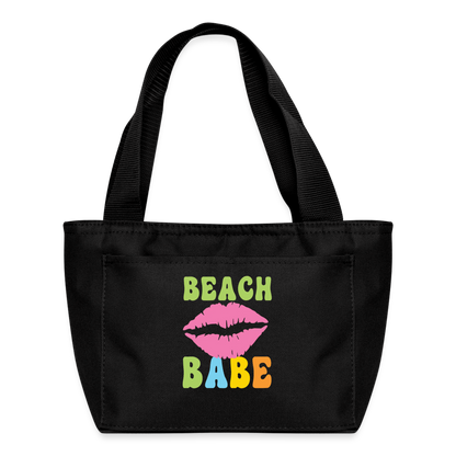 Summer Vibes - Beach Babe Insulated Lunch Bag - black