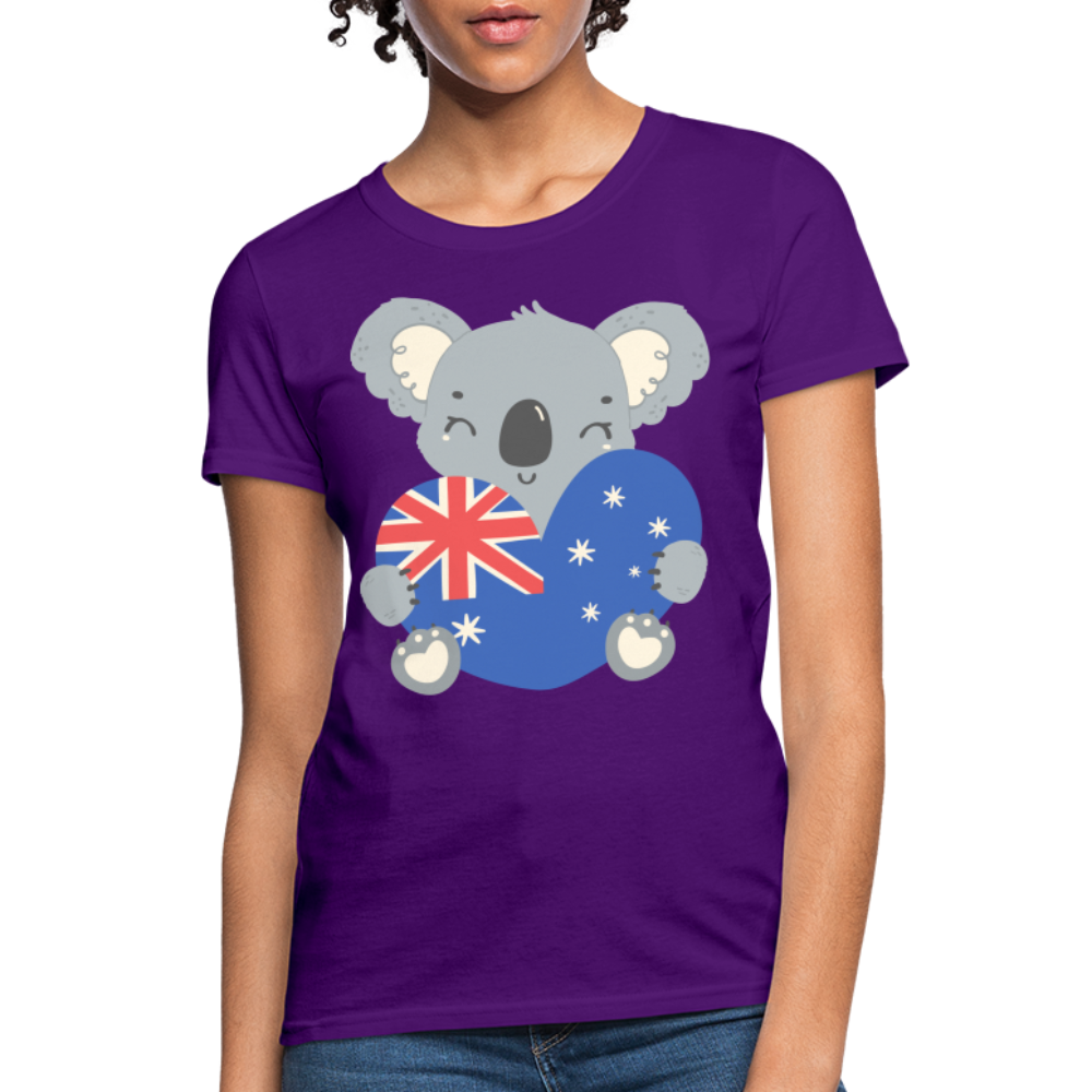 Australia Day - Koala Love Heart - purple