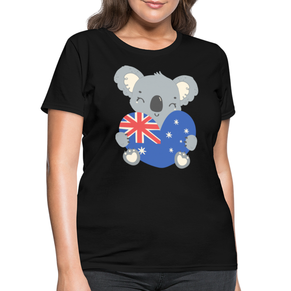 Australia Day - Koala Love Heart - black