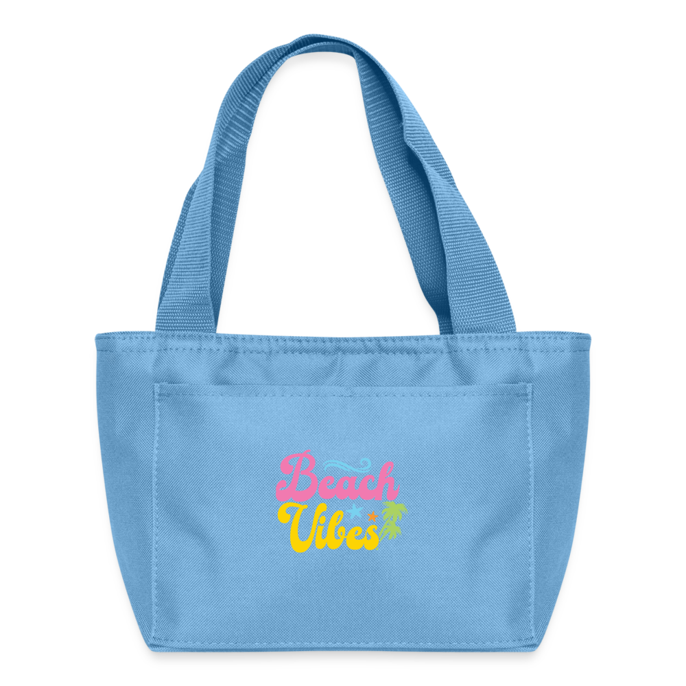 Summer Vibes - Beach Vibes Insulated Lunch Bag - light blue