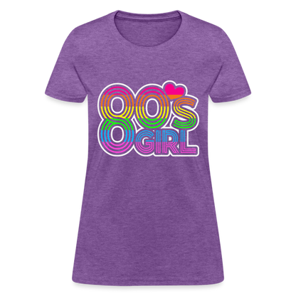 Back to the 80's - 80's Girl - T-shirt - purple heather