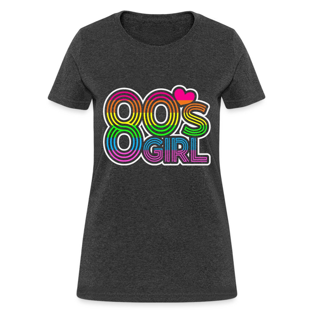 Back to the 80's - 80's Girl - T-shirt - heather black