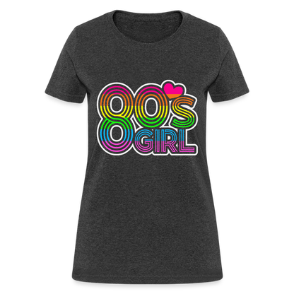 Back to the 80's - 80's Girl - T-shirt - heather black