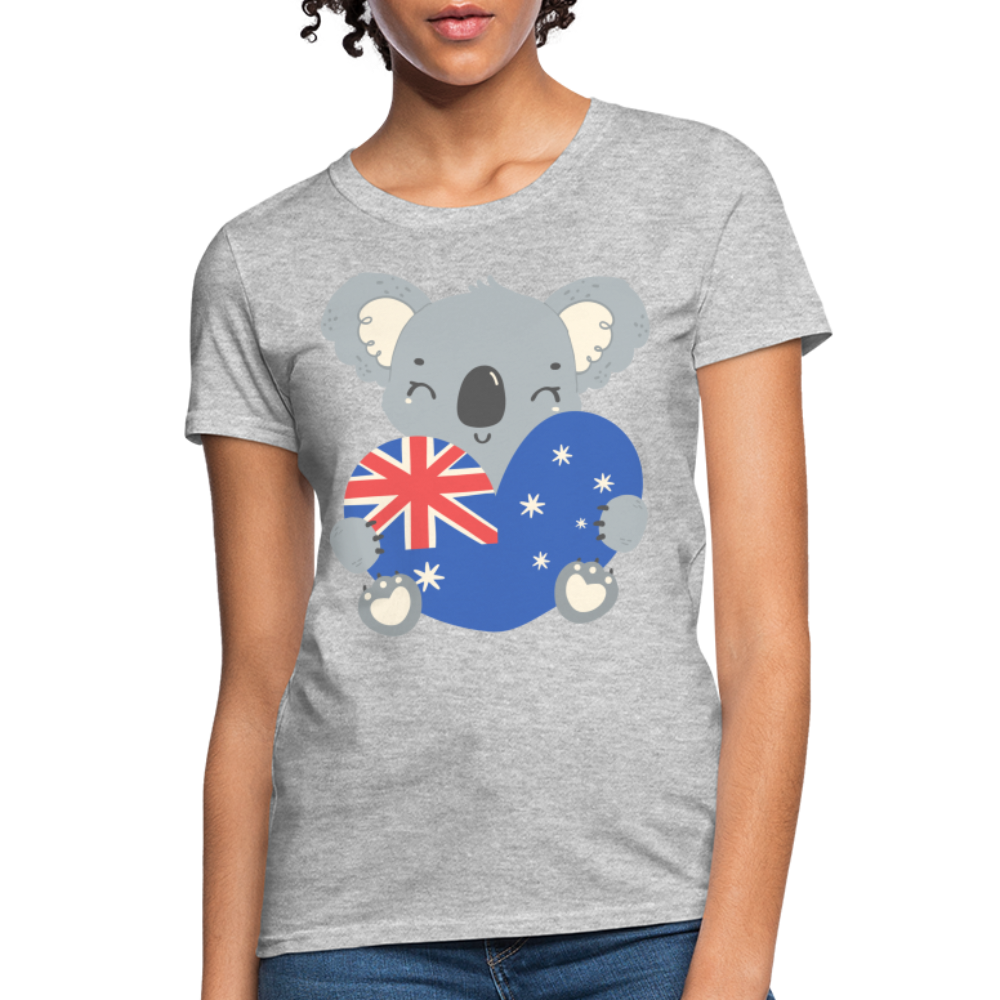 Australia Day - Koala Love Heart - heather gray