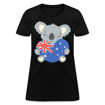 Australia Day - Koala Love Heart - black