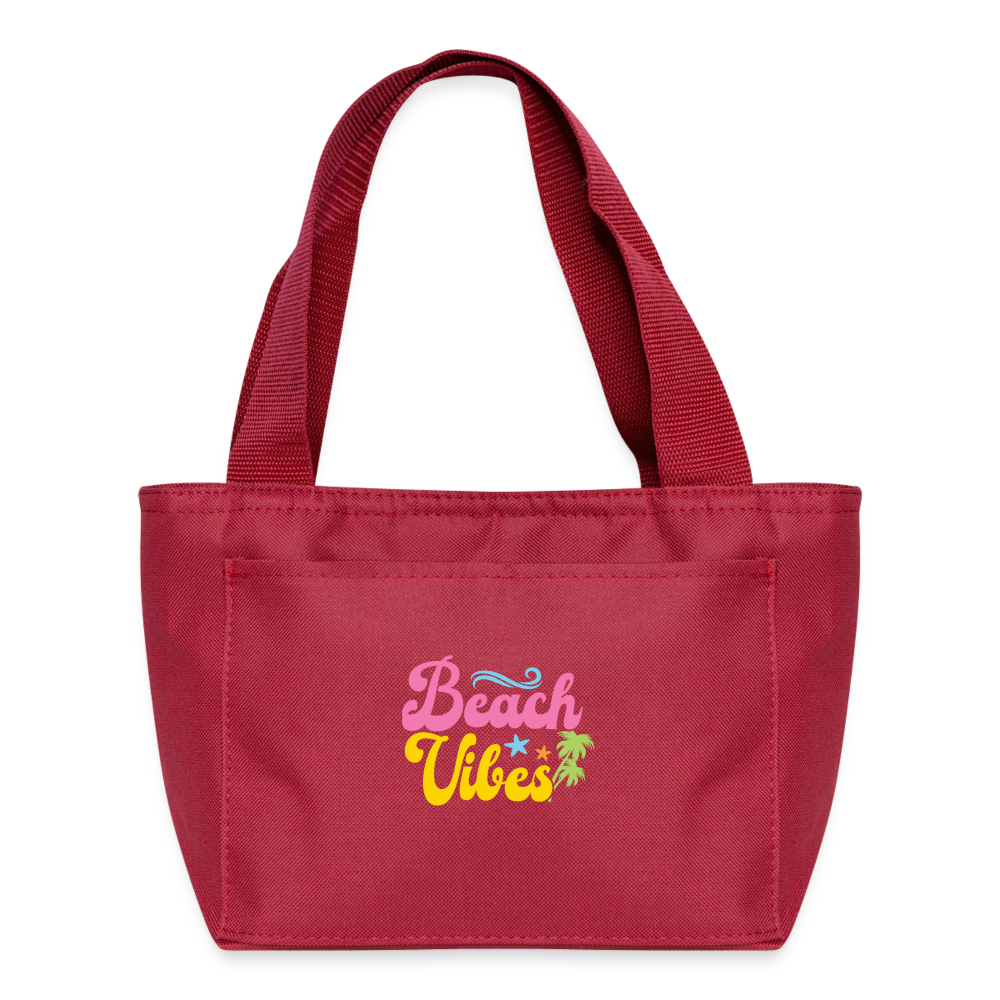 Summer Vibes - Beach Vibes Insulated Lunch Bag - red