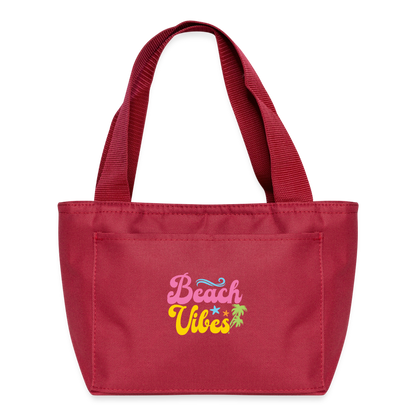 Summer Vibes - Beach Vibes Insulated Lunch Bag - red