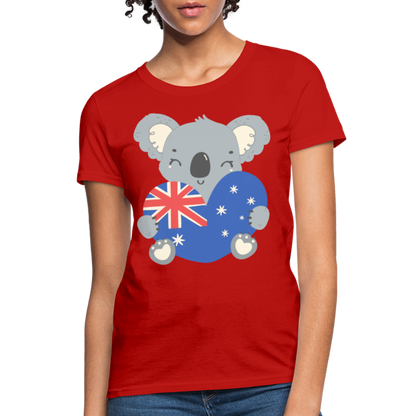 Australia Day - Koala Love Heart - red