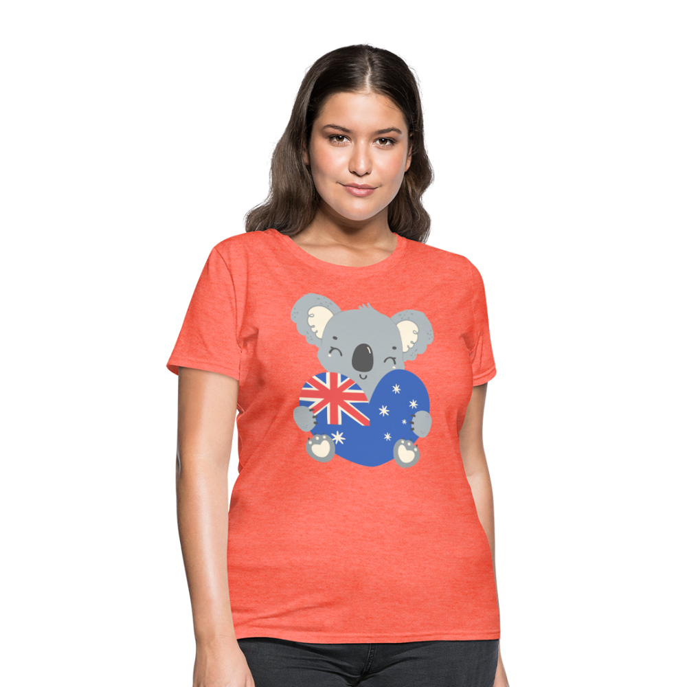 Australia Day - Koala Love Heart - heather coral