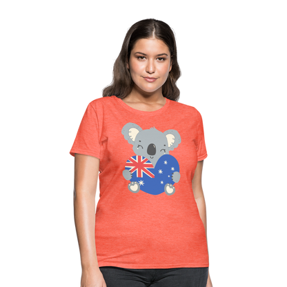 Australia Day - Koala Love Heart - heather coral