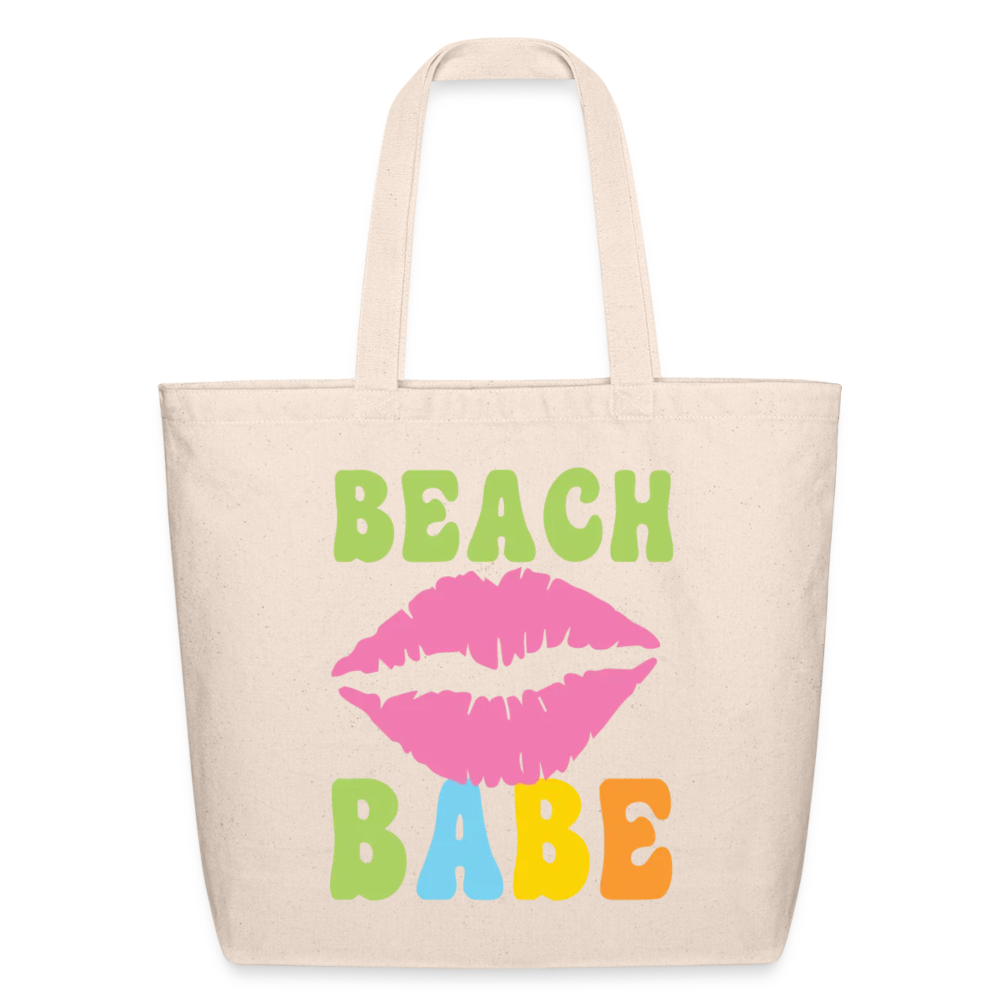 Summer Vibes - Beach Babe Tote Bag - natural