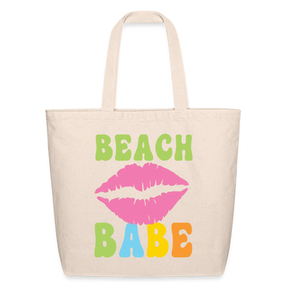 Summer Vibes - Beach Babe Tote Bag - natural