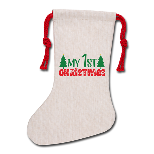 Christmas Holiday Collection - My 1st Christmas Stocking - natural