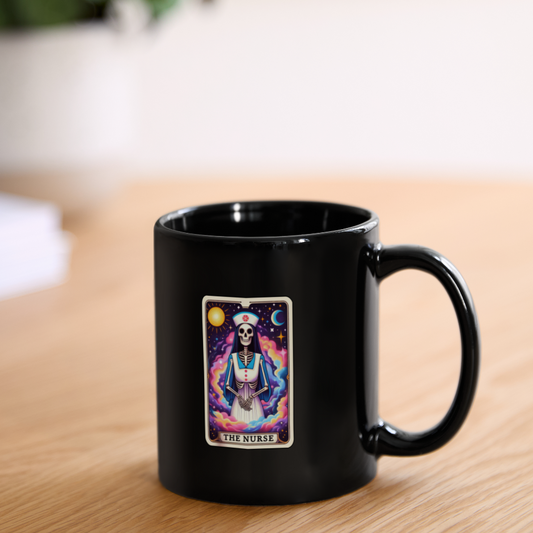 Tarot Treasures - The Nurse Coffee Mug - black