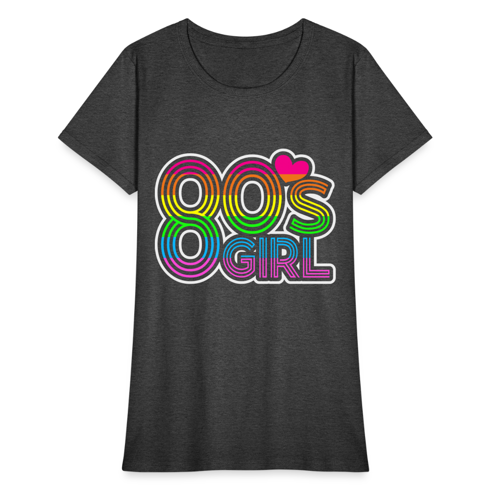 Back to the 80's - 80's Girl - T-shirt - heather black