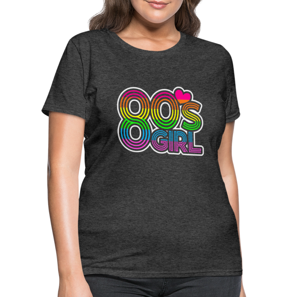 Back to the 80's - 80's Girl - T-shirt - heather black