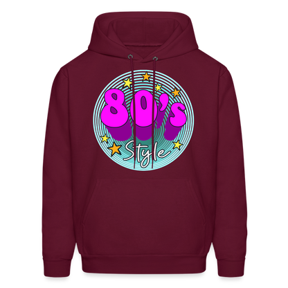 Back to the 80's - 80's Style - Hoodie - burgundy