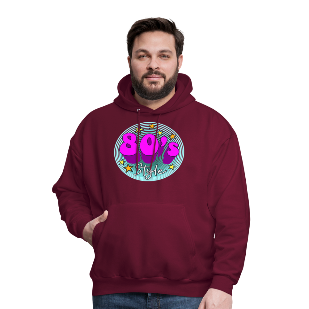 Back to the 80's - 80's Style - Hoodie - burgundy